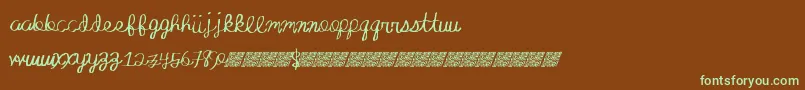 Absoluteinvite Font – Green Fonts on Brown Background