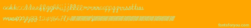 Absoluteinvite-Schriftart – Grüne Schriften auf orangefarbenem Hintergrund