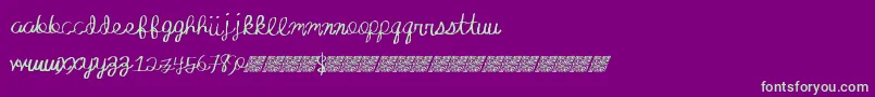 Absoluteinvite Font – Green Fonts on Purple Background