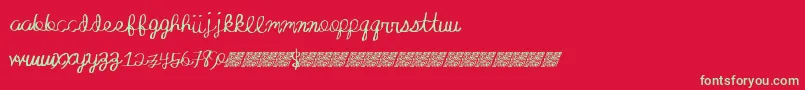 Absoluteinvite Font – Green Fonts on Red Background