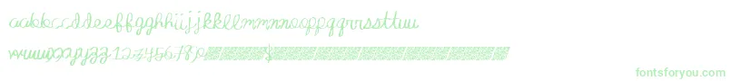 Absoluteinvite Font – Green Fonts on White Background