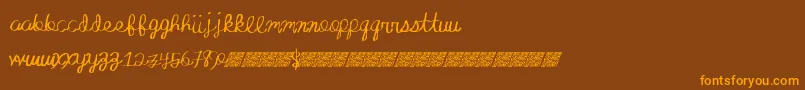 Absoluteinvite Font – Orange Fonts on Brown Background