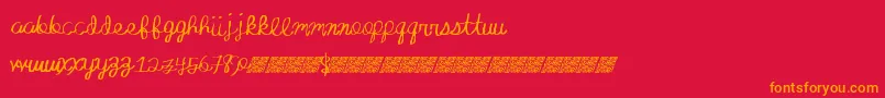 Absoluteinvite Font – Orange Fonts on Red Background