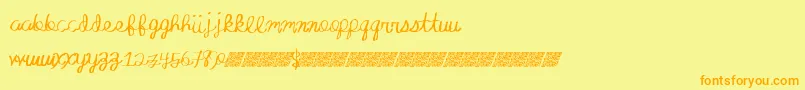 Absoluteinvite Font – Orange Fonts on Yellow Background