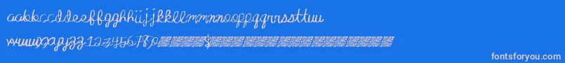 Absoluteinvite Font – Pink Fonts on Blue Background