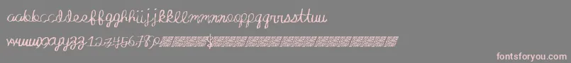 Absoluteinvite-Schriftart – Rosa Schriften auf grauem Hintergrund