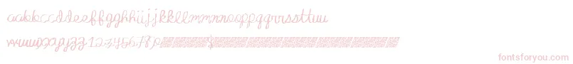 Absoluteinvite-Schriftart – Rosa Schriften auf weißem Hintergrund