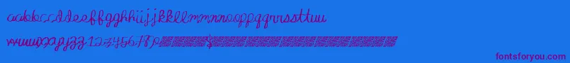 Absoluteinvite-Schriftart – Violette Schriften auf blauem Hintergrund