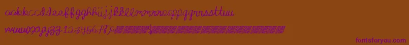 Absoluteinvite Font – Purple Fonts on Brown Background