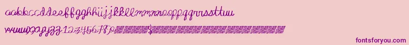 Absoluteinvite Font – Purple Fonts on Pink Background