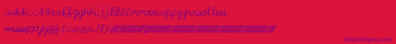 Absoluteinvite Font – Purple Fonts on Red Background