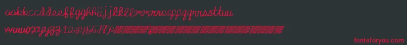 Absoluteinvite-Schriftart – Rote Schriften auf schwarzem Hintergrund