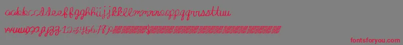 Absoluteinvite-Schriftart – Rote Schriften auf grauem Hintergrund