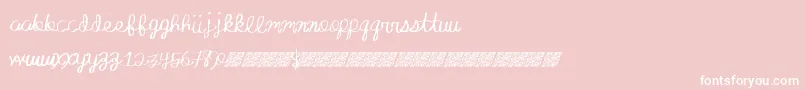 Absoluteinvite-Schriftart – Weiße Schriften auf rosa Hintergrund