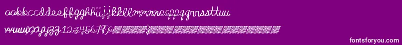 Absoluteinvite Font – White Fonts on Purple Background