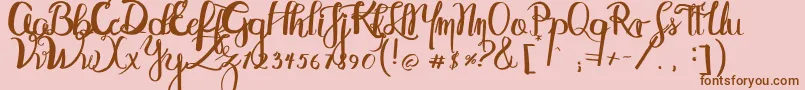 Abydos Font – Brown Fonts on Pink Background