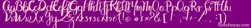 Abydos Font – Pink Fonts on Purple Background