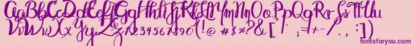 Abydos Font – Purple Fonts on Pink Background