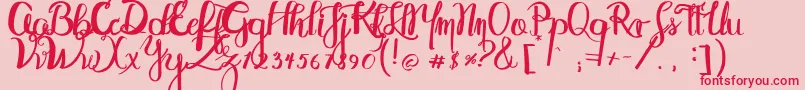 Abydos Font – Red Fonts on Pink Background