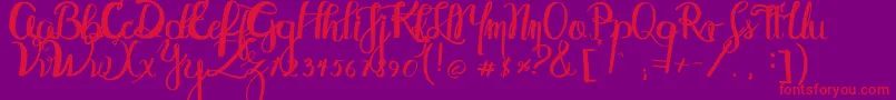 Abydos Font – Red Fonts on Purple Background