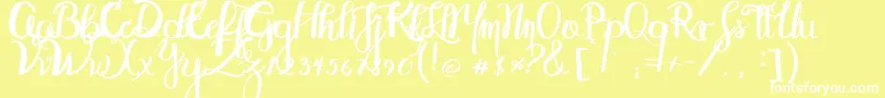 Abydos Font – White Fonts on Yellow Background