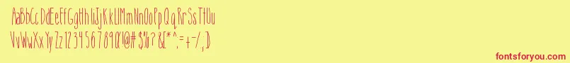Mixgiants Font – Red Fonts on Yellow Background