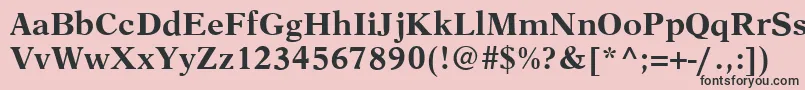 フォントAustinBold – ピンクの背景に黒い文字