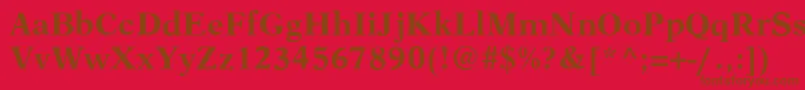 フォントAustinBold – 赤い背景に茶色の文字