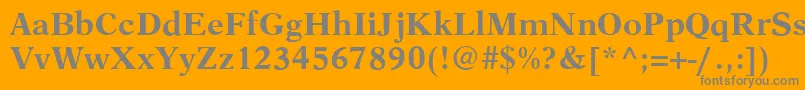 フォントAustinBold – オレンジの背景に灰色の文字