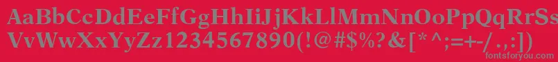 AustinBold Font – Gray Fonts on Red Background