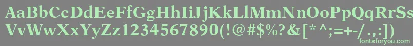 AustinBold Font – Green Fonts on Gray Background
