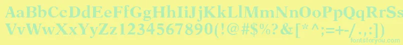 AustinBold Font – Green Fonts on Yellow Background