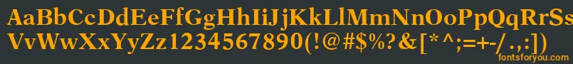 フォントAustinBold – 黒い背景にオレンジの文字