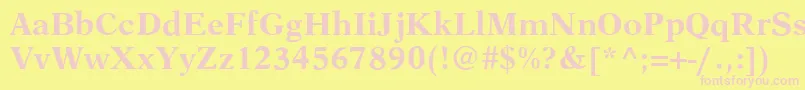 AustinBold Font – Pink Fonts on Yellow Background