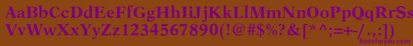 AustinBold Font – Purple Fonts on Brown Background