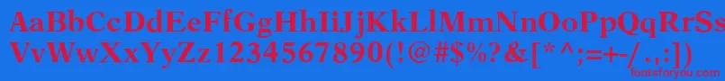 AustinBold Font – Red Fonts on Blue Background