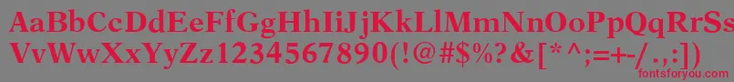 AustinBold Font – Red Fonts on Gray Background