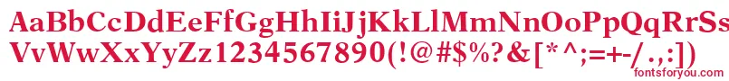 フォントAustinBold – 白い背景に赤い文字