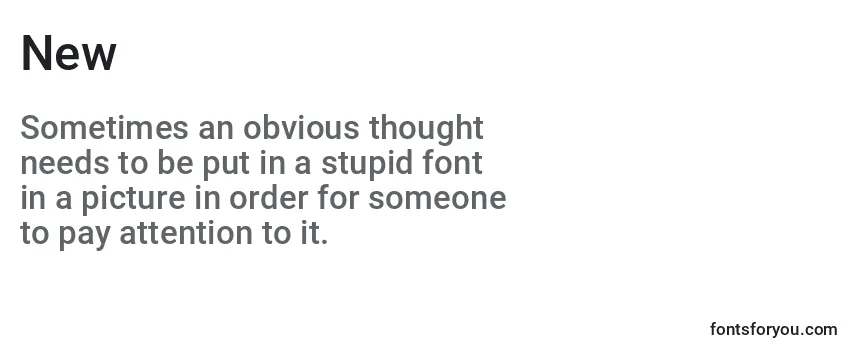 Review of the New Font
