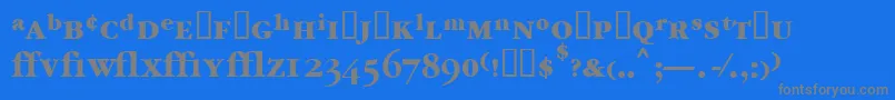Garrymondrianexpt6Boldsh-Schriftart – Graue Schriften auf blauem Hintergrund