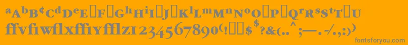 Fonte Garrymondrianexpt6Boldsh – fontes cinzas em um fundo laranja