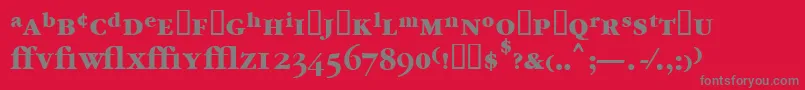 Czcionka Garrymondrianexpt6Boldsh – szare czcionki na czerwonym tle