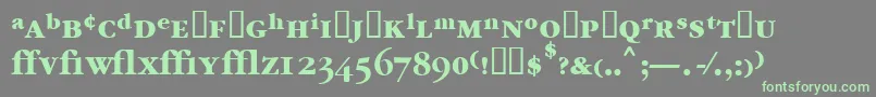 Garrymondrianexpt6Boldsh-Schriftart – Grüne Schriften auf grauem Hintergrund