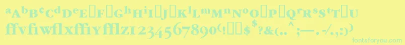 Police Garrymondrianexpt6Boldsh – polices vertes sur fond jaune