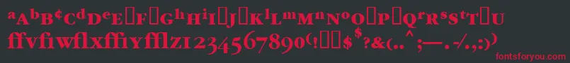 Garrymondrianexpt6Boldsh Font – Red Fonts on Black Background