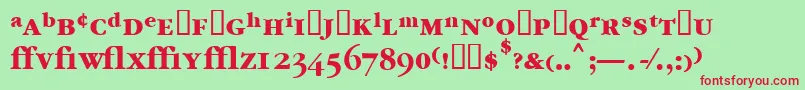 Garrymondrianexpt6Boldsh Font – Red Fonts on Green Background