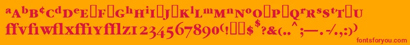 Garrymondrianexpt6Boldsh Font – Red Fonts on Orange Background