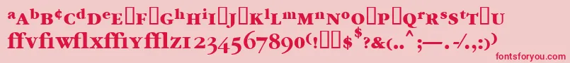 Garrymondrianexpt6Boldsh Font – Red Fonts on Pink Background