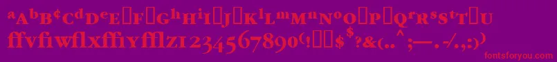 Garrymondrianexpt6Boldsh-Schriftart – Rote Schriften auf violettem Hintergrund
