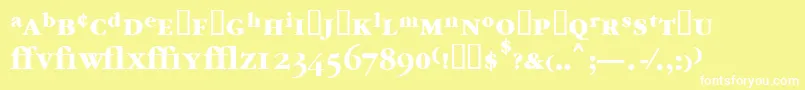 Garrymondrianexpt6Boldsh Font – White Fonts on Yellow Background